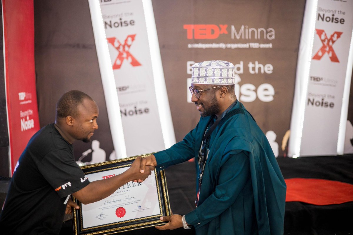 TEDxMinna's tweet photo. Every seamless moment at TEDxMinna is powered by volunteers who choose service over convenience and excellence over ease. Today, we celebrate one remarkable individual.

This award recognizes a volunteer whose dedication was evident in every detail—through unwavering reliability, https://t.co/lDutkklKEV