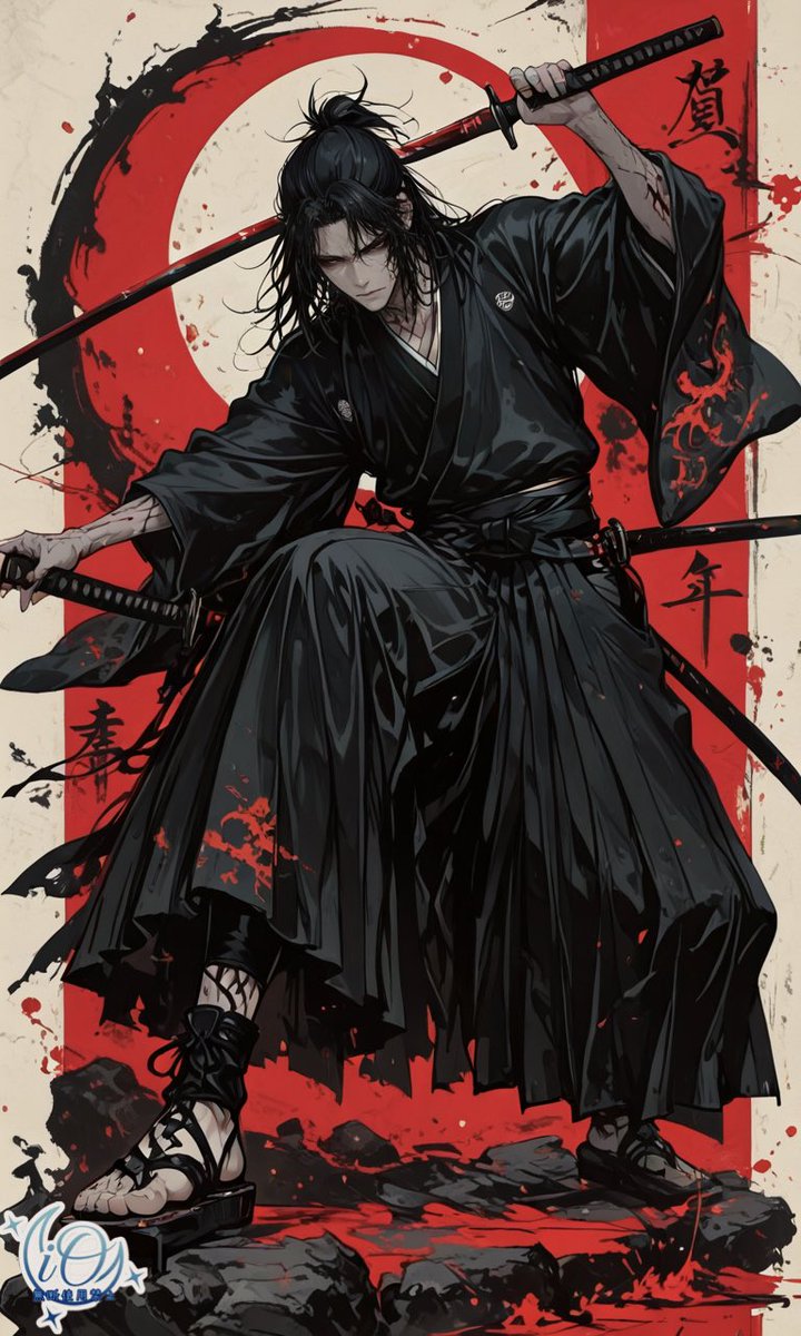 墨絵侍 #侍シリーズ 墨絵侍、強化週間。なのでそれらしく墨絵侍‼️