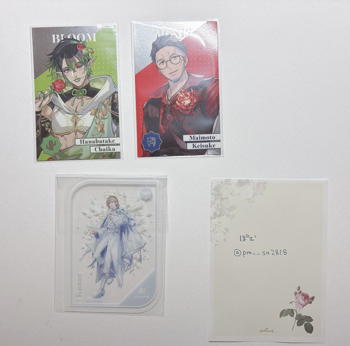 pm__sa2818's tweet photo. 【交換】にじさんじ 8周年 8thAnniversary ランダムメタルカード Bグループ 特典 クリアカード

譲 : 画像1枚目
求 : 同種画像2枚目

郵送での交換希望。検索からでもお気軽にお声かけくださいませ⸝⸝꙳ https://t.co/tZg388rwDa