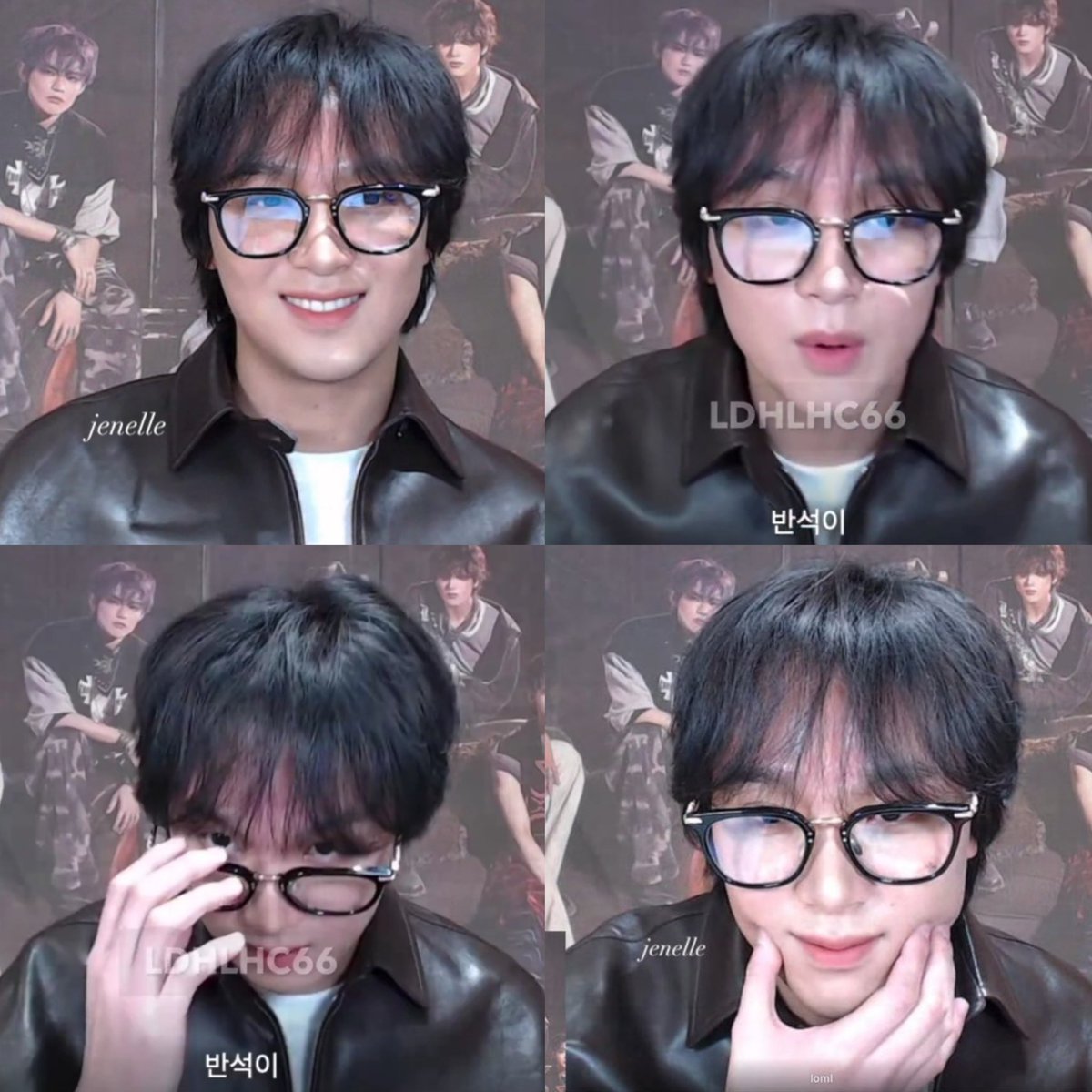save me haechan in glasses with leather jacket... save me