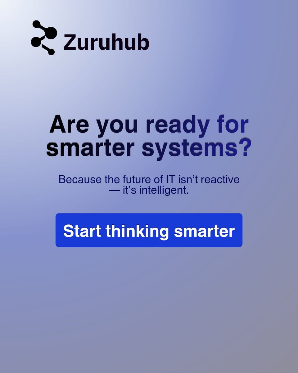 zuruhubweb's tweet photo. IT is no longer just about fixing problems.
It’s about intelligent systems that automate, analyze, and scale.
At Zuruhub, we’re shifting to AI-powered cloud solutions.
The question isn’t if — it’s when.
Are you ready for the shift?
#Zuruhub #AIIntegration #CloudSolutions https://t.co/PzNDBxUr3c