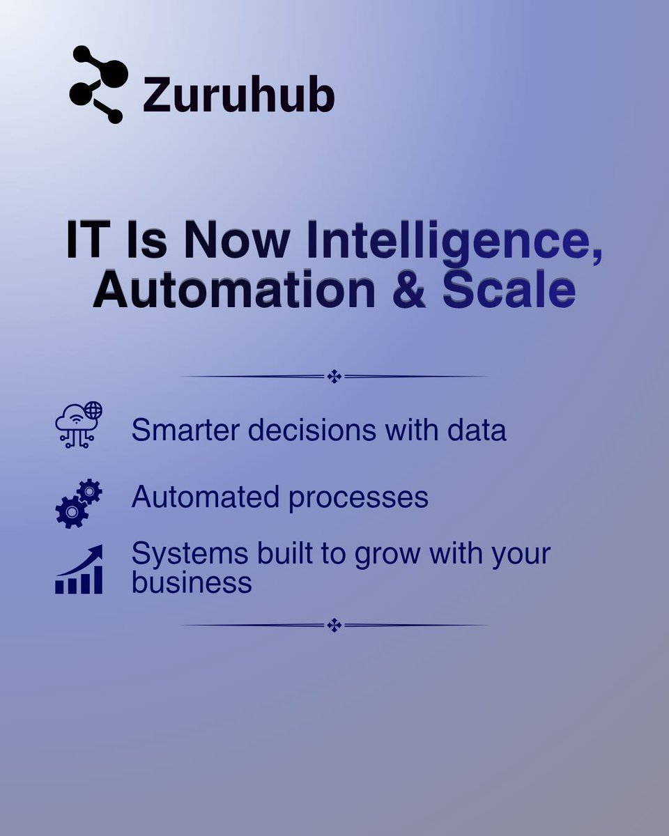 zuruhubweb's tweet photo. IT is no longer just about fixing problems.
It’s about intelligent systems that automate, analyze, and scale.
At Zuruhub, we’re shifting to AI-powered cloud solutions.
The question isn’t if — it’s when.
Are you ready for the shift?
#Zuruhub #AIIntegration #CloudSolutions https://t.co/PzNDBxUr3c