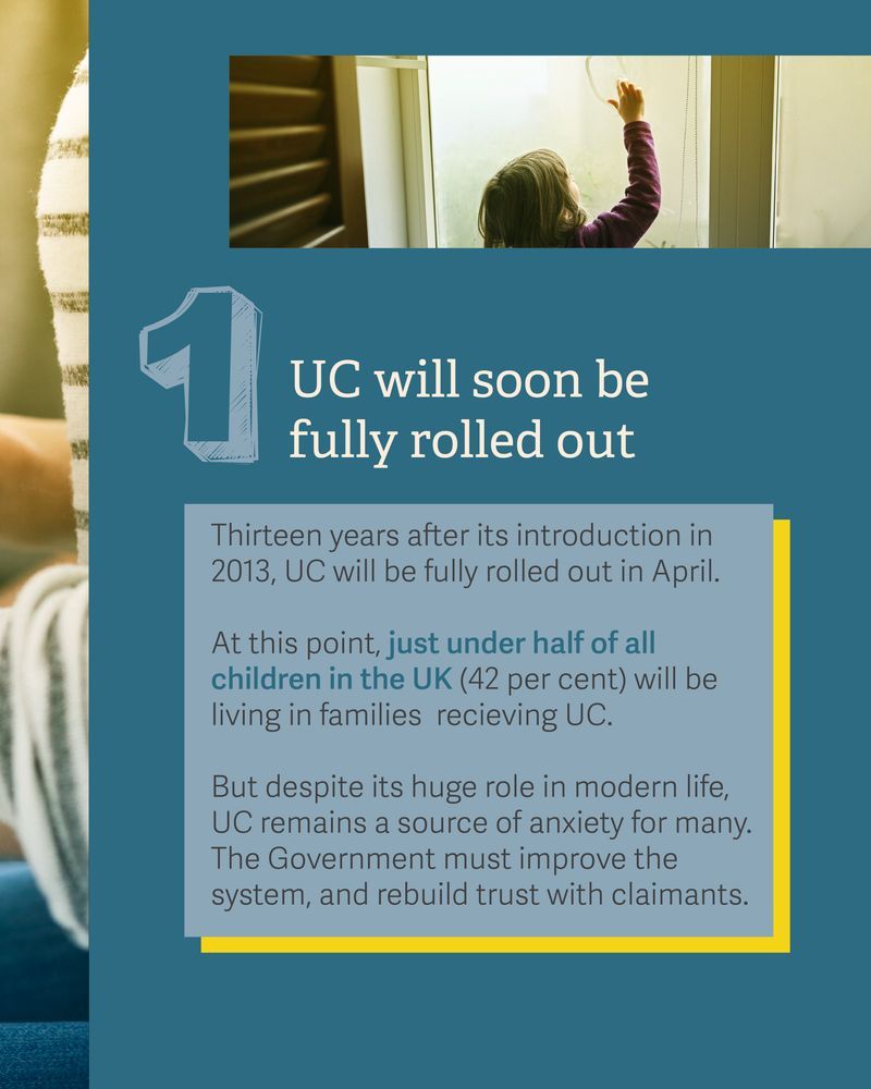 resfoundation's tweet photo. April 2026 will mark a true milestone for the UK benefits system: the end of the thirteen-year rollout of Universal Credit that has brought together all means-tested working-age benefits. 

But there are still further improvements to be made ⤵️ https://t.co/liGPzOx2iq https://t.co/G9zycbDSIu