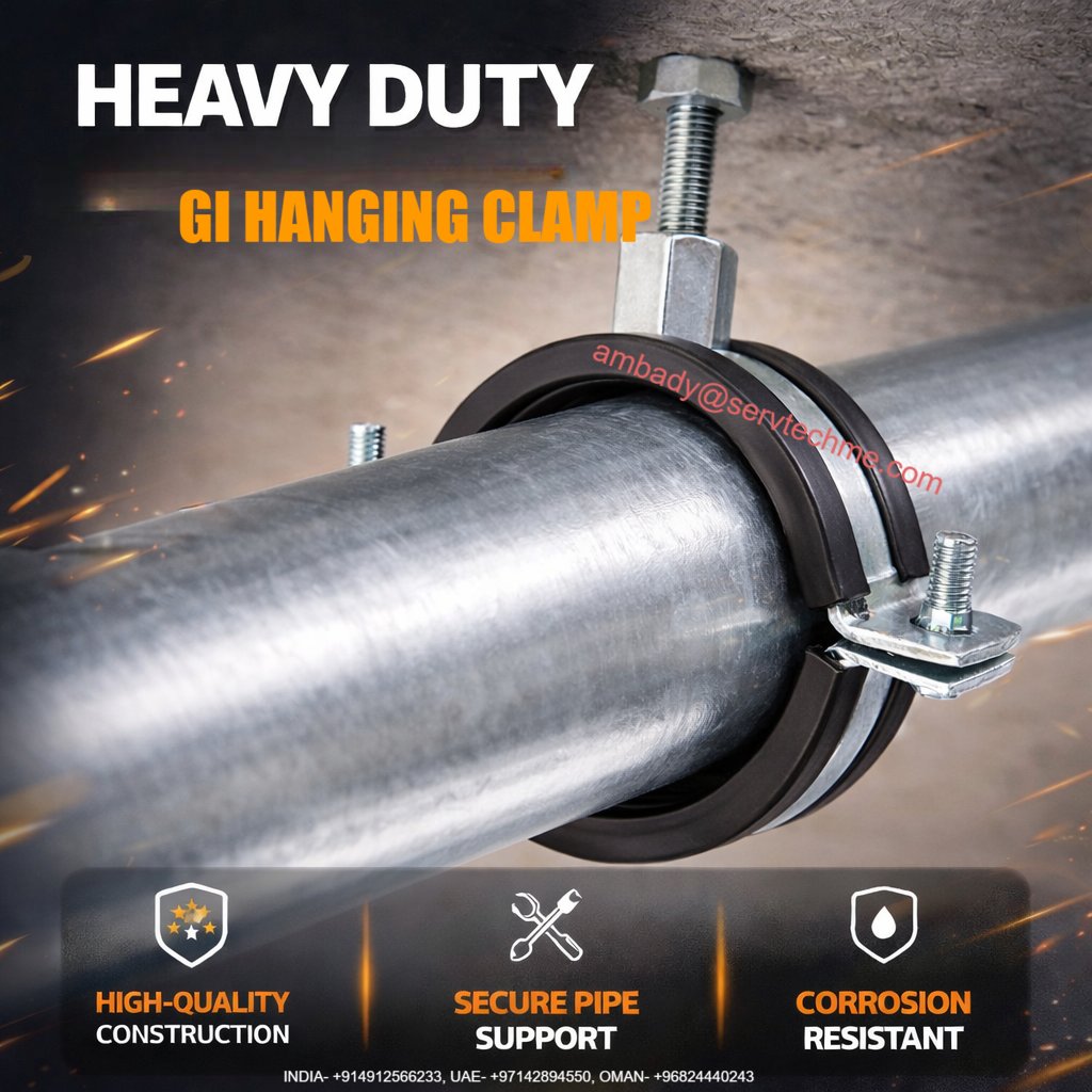AmbadyServetech's tweet photo. Built Strong. Holds Longer. Supports Better.
Heavy-duty GI Hanging Clamp
Interested? Reach us at:
India – ambady@servetechme.com || MOB +91 9496627683
#GIHangingClamp #HeavyDutyClamp #PipeSupport #IndustrialHardware #ConstructionTools #MechanicalSupport #CorrosionResistant https://t.co/emDbOOatuo