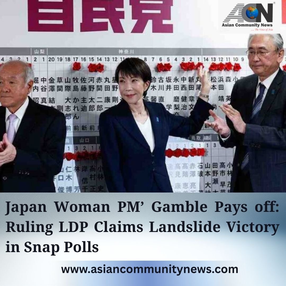 Resounding victory in the lower house elections gives the Liberal Democratic Party a strong mandate, marking a historic breakthrough in Japanese politics and setting the stage for assertive leadership at home and abroad.
asiancommunitynews.com/japan-woman-pm…

#JapanPolitics #LDP