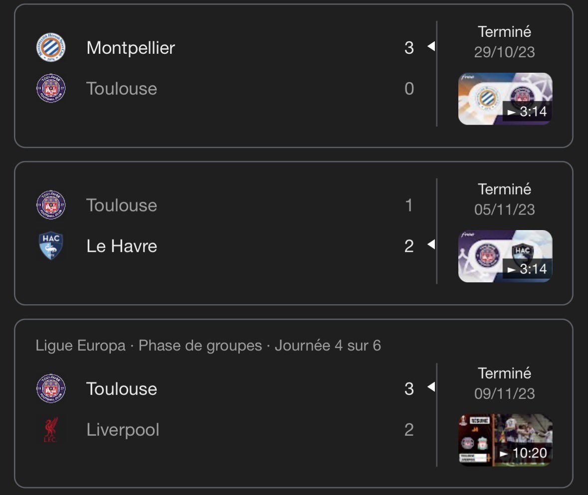 Moraxx31's tweet photo. Si, par malheur, un jour vous vous mettez à penser que le Toulouse Football Club est cohérent avec ses ambitions, alors remémorez-vous cet enchaînement.

Je vous assure qu’après ça vous ne vous poserez plus de questions sur la logique de cette équipe👌🏼 https://t.co/3KpFBwEoY0