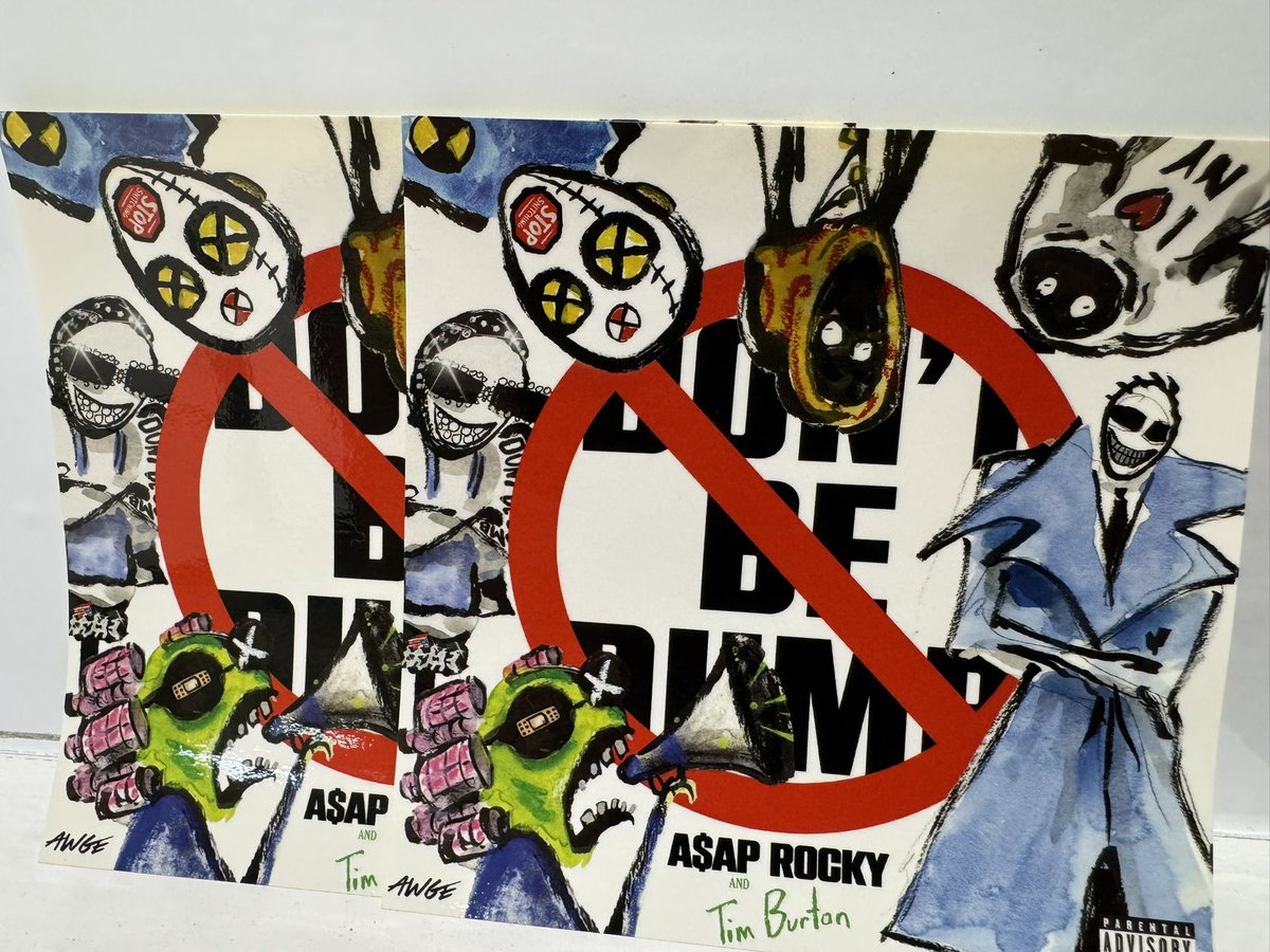 djnishidashin's tweet image. この後21時から生放送でお送りするRADIO BEYOND BORDERS【Monday Nite Flava Picks】では #asaprocky  のアルバム『Don’t Be Dumb』のティムバートン監督デザインのステッカーをプレゼントします✨
ご応募お待ちしております！
#fmcocolo765 #ビヨンド765