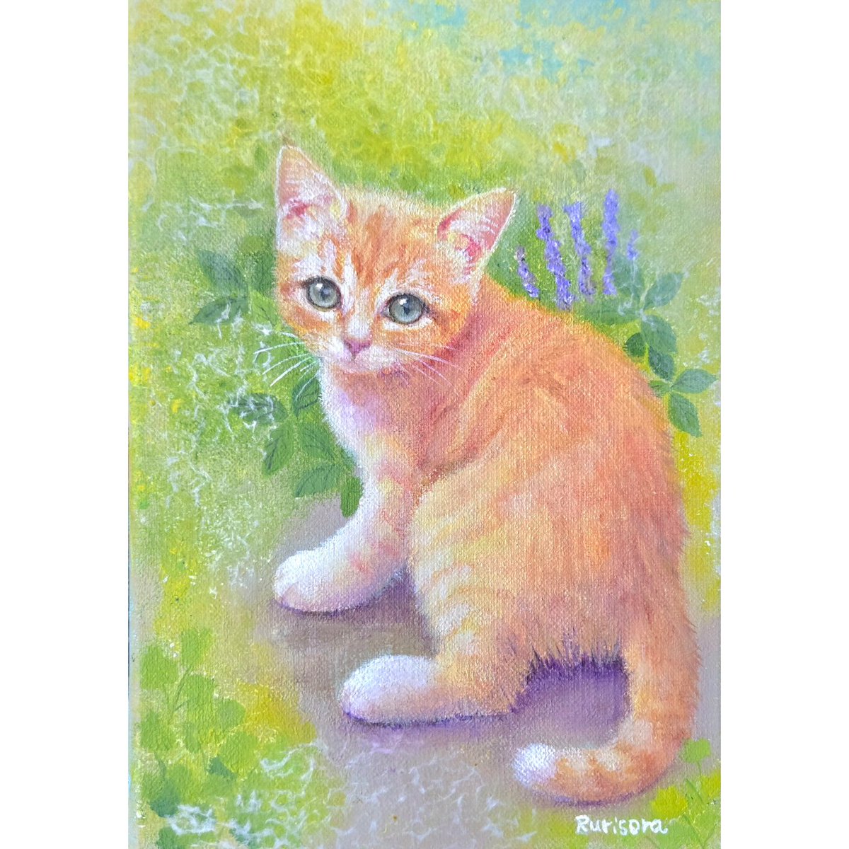 ｢ひとやすみ｣SMキャンバス　アクリル

歩き疲れた子猫が休憩中😀

#アートメーター　#Artmeter #artmeter