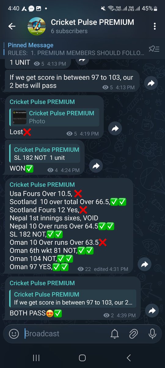 #T20WorldCup 
▫️DM me on X to join PREMIUM BETS

▫️MONTHLY CHARGES 1499

▫️WILL BE REFUNDED IF YOU ARE NOT PROFITABLE