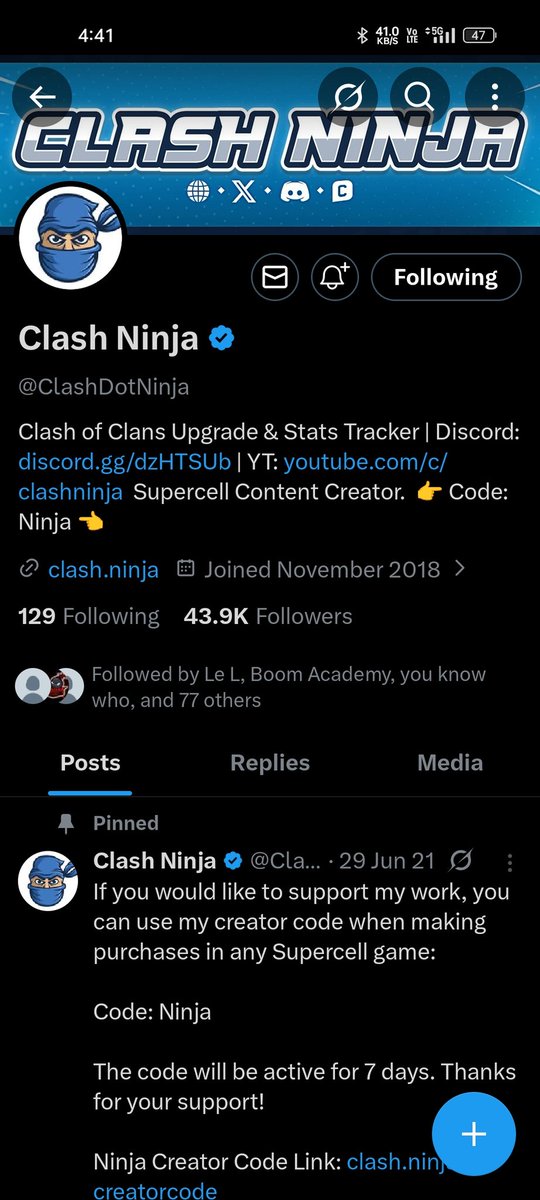 samimcr2's tweet photo. @ClashDotNinja Done ✅✔️👍 https://t.co/hIscRpR1dn