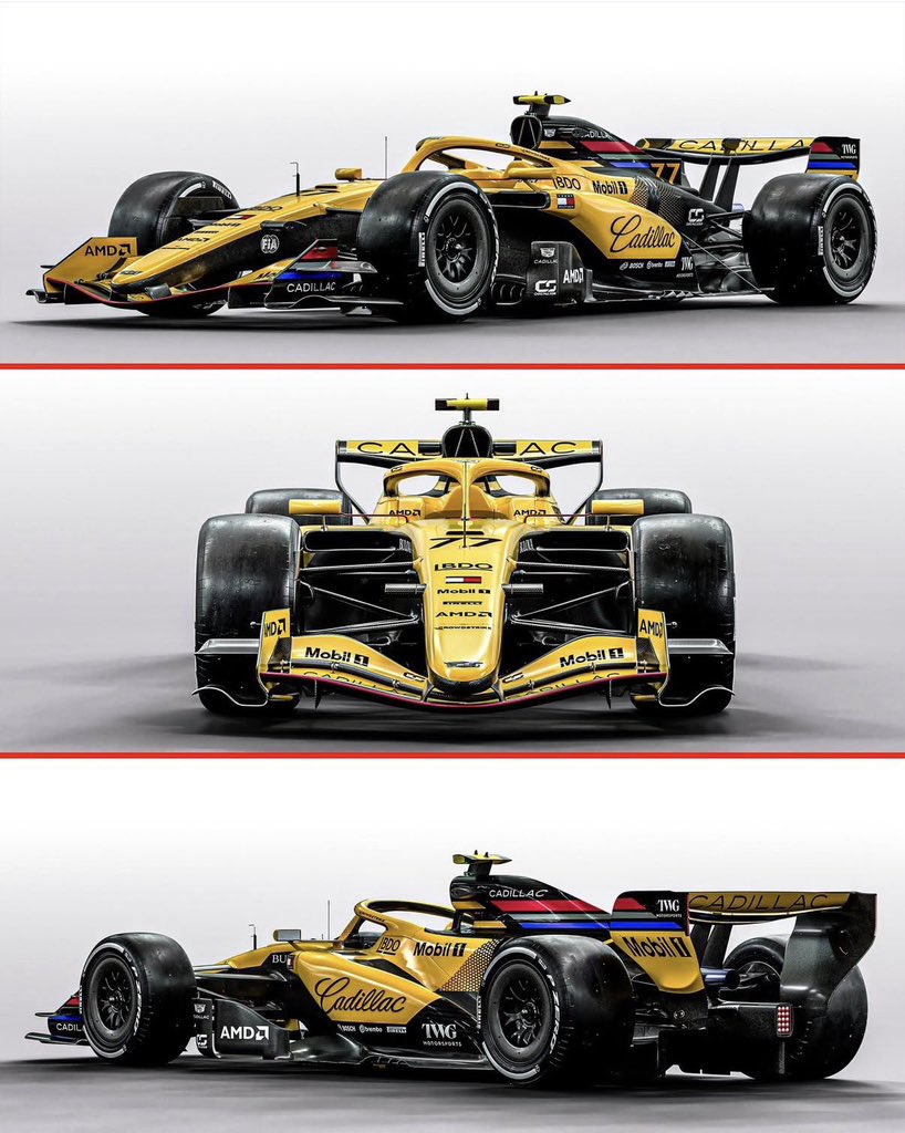Burakk_Cinar's tweet photo. @Cadillac_F1 You had one job 
It’s simply a Mercedes with Cadillac crest on it https://t.co/R5zZUSh1n0