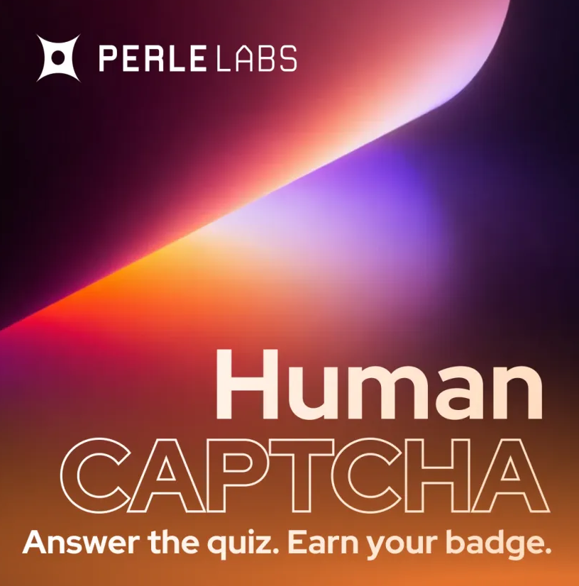 Sergio__0x's tweet photo. Great implementation by @PerleLabs  

• Human CAPTCHA feels like a real system, not just an idea. Simple, useful, and powerful for AI vs human detection

< Human CAPTCHA = product concept
< Quiz + badge = system implementation
< Not promo, not hype  real utility + real execution