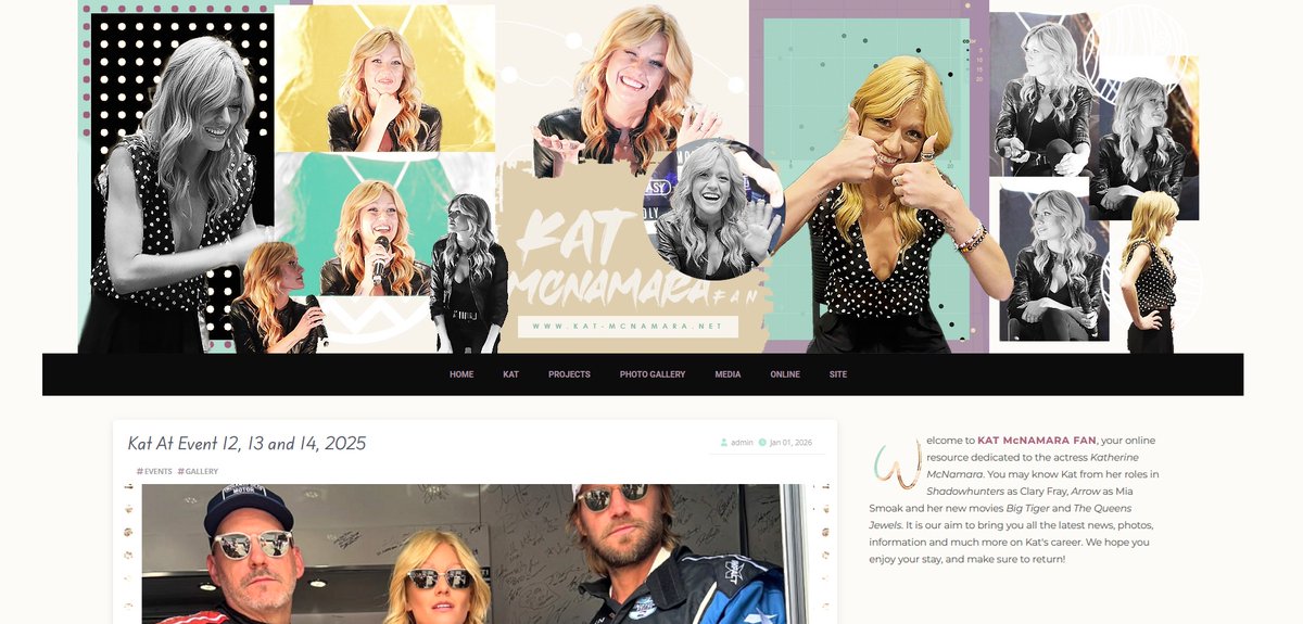New Onliner: Kat McNamara Fan
kat-mcnamara.net
(Wordpress + Coppermine)

#Wordpress #Coppermine #HeaderGraphics #Coding #Responsive #HTML #CSS #PHP