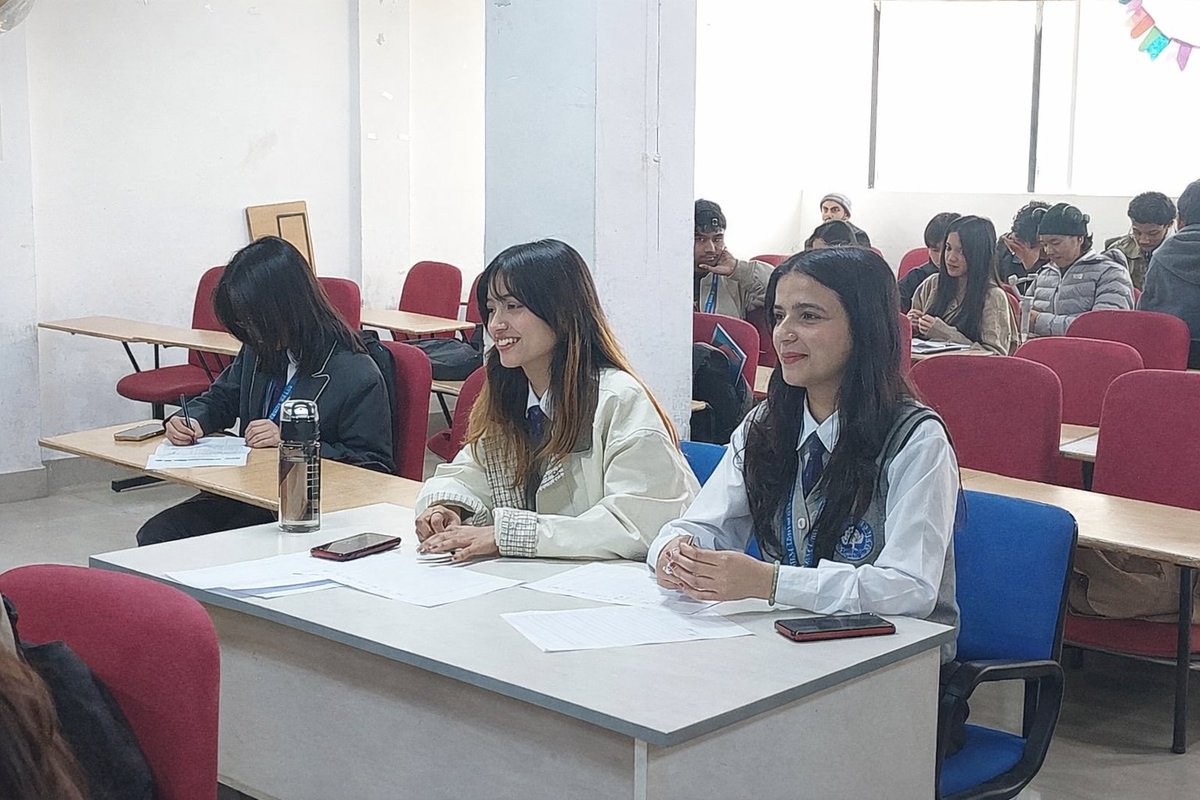 SrmSikkim's tweet photo. A glimpse into an engaging Quiz Competition on “Data, Discovery, and AI” organized by the School of Information Technology, SRM University Sikkim, aligned with the theme Science and AI-Enabled R &amp; D under the India AI Impact Summit 2026. https://t.co/l366wTWEBn