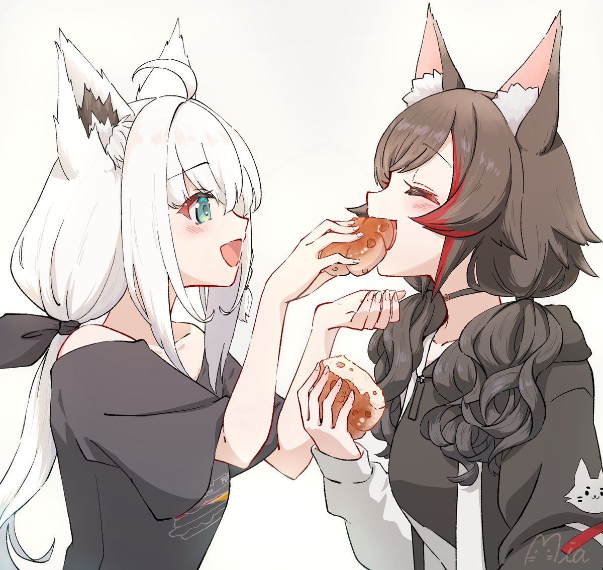 #私はこういう絵を描いています  
ホロ絵はフブミオをメインで描いています