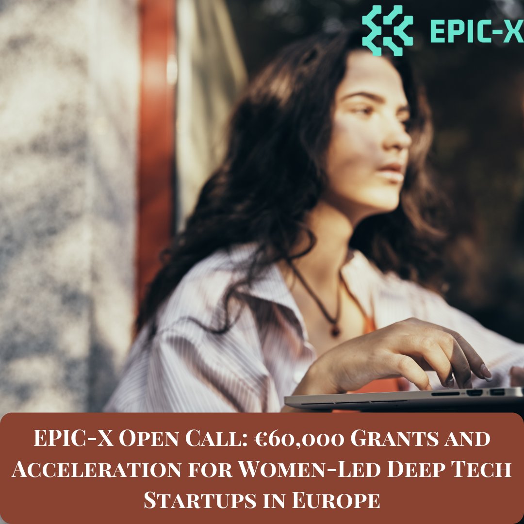 opportunitiesfy's tweet photo. 💡 EPIC-X Open Call
👩💻For women-led deep tech startups
💶€60,000 grant per startup
🚀6-month acceleration programme
🗓️ Deadline: No deadline has been announced, apply as early as possible.
🔗 https://t.co/oaBldU0mzJ
#EPICX #WomenInDeepTech #StartupGrants #EUInnovation https://t.co/Q32dCqxxAj