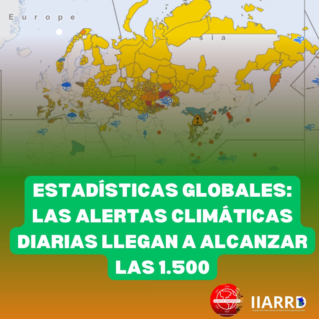 IIARRD_ok's tweet photo. ¿Sabías que el planeta emite hasta 1.500 alertas climáticas CADA DÍA? 🤯 Desde tormentas a olas de calor, los avisos son constantes. Un recordatorio urgente de que el cambio climático es real.  https://t.co/zngUhU1Ba5 https://t.co/bFGE1jCg7E
