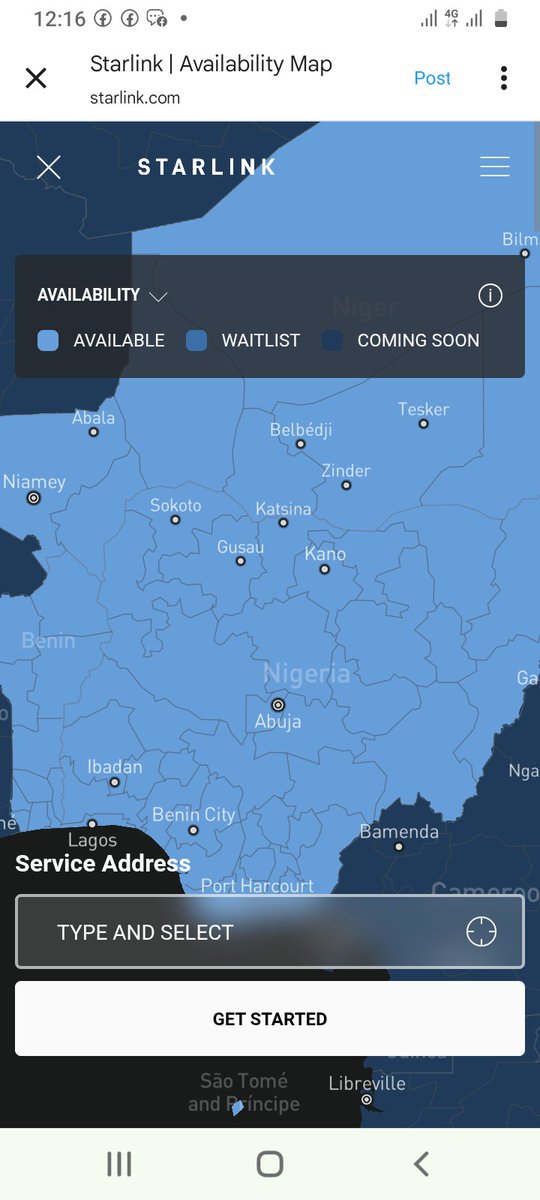 NeDave's tweet photo. This is the whole Map of Nigeria... fully covered by Starlink, there is no single reason Nigeria Senate will reject Mandatory transmission of election results in real time. No Single Excuse. #Ourvotemustcount !!! https://t.co/7zrydxh01p