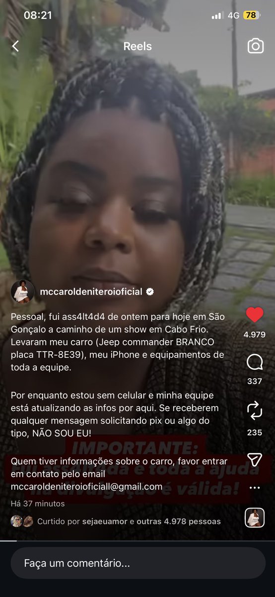 mc_caroloficial's tweet photo. Pessoal fui assaltada.
Divulguem essa informação toda a ajuda é válida.🙏🏾 https://t.co/GDVHHmaemX