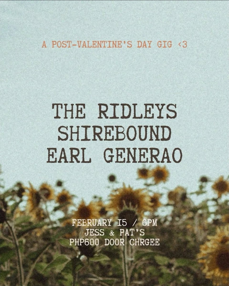 cesscloud11's tweet photo. LF WTB
Looking for one (1) ticket for Feb 15 JessxPats gig!! Please DM π
#jessxpats #theridleys #earlgenerao #shirebound https://t.co/ZnWvQujn8M