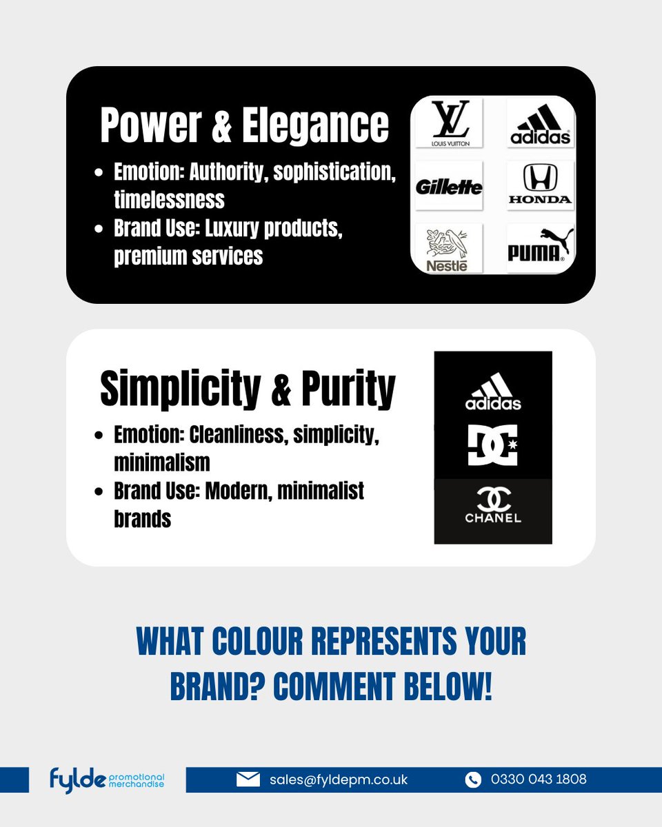 🎨 Your merchandise colours communicate your brand before words ever do. Which colour represents YOUR business?

#PromotionalMerchandise #ColourPsychology #BrandingTips #MarketingStrategy #BusinessBranding #FyldePromotionalMerchandise #ProductMarketing #DigitalMarketing