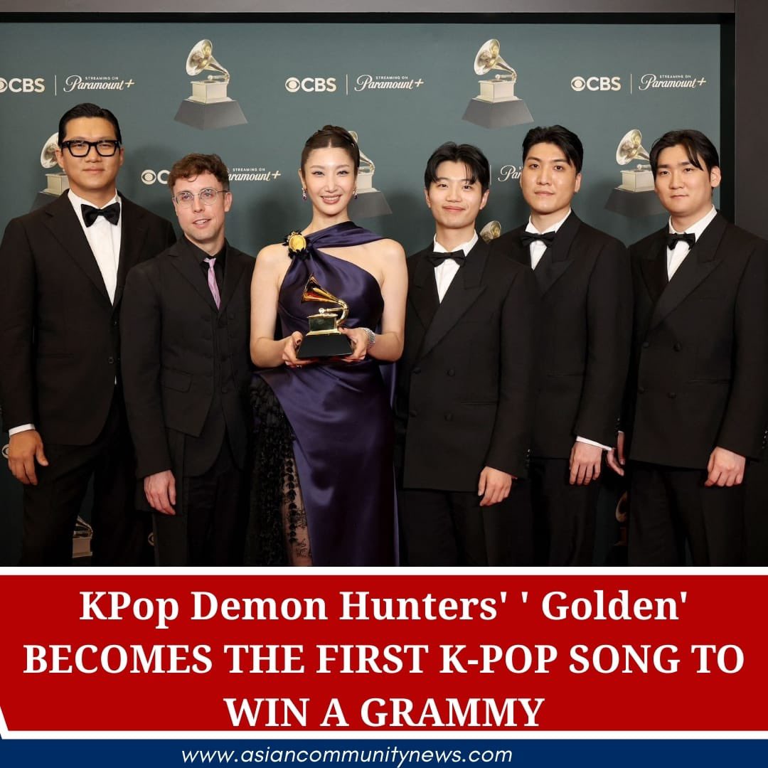 Golden moment 🏆
“Golden” from KPop Demon Hunters won Best Song Written for Visual Media at the Grammys, becoming the first K-pop song to win a Grammy 🎶✨.
The track is also nominated for Best Original Song at the Academy Awards 🎬. #KPopDemonHunters #HUNTRX #BAFTA2026 #KPop