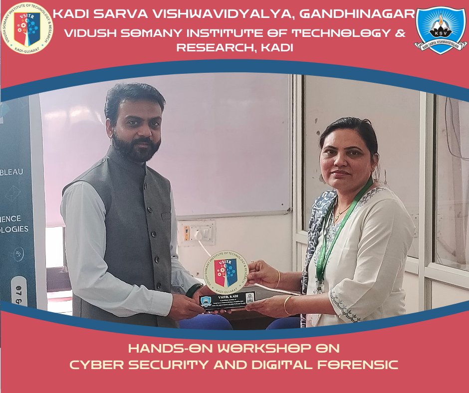 🔐🚀 Building Skills for the Digital Future | Workshop Series 2026 || 7-8 Feb, 2026
Cyber Security and Digital Forensic &amp; 
From Coding to Configuration: Understanding ERP (SAP) Systems 
#VSITR #KSV #SVKM #CyberSecurity #DigitalForensics #ERP #SAP #FutureSkills #IndustryLearning