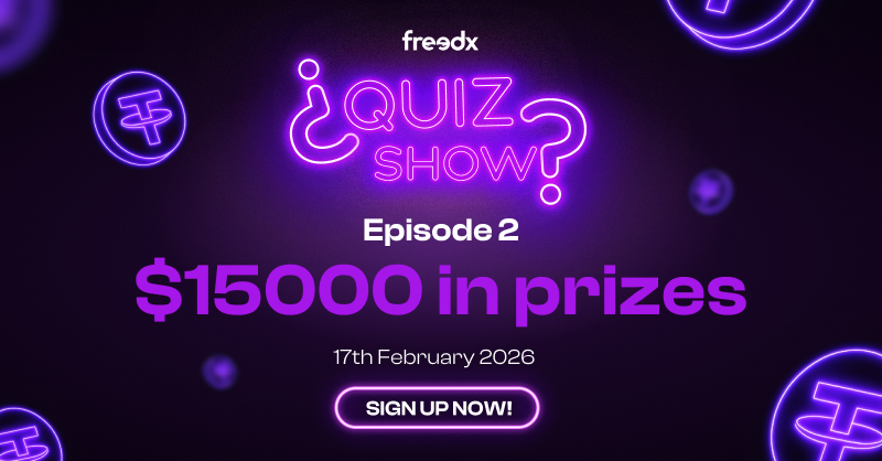 Freedx's tweet photo. Think you know crypto? Prove it 

Freedx Quiz Show is back! Answer crypto questions live and win up to $15,000 in prizes