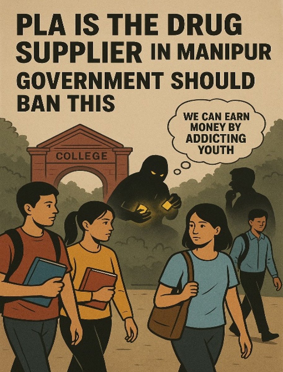 he dark reality of drug supply in Manipur. 
The PLA has been exploiting our youth and it's time the government takes a firm stand against this menace. 

#StopDrugTrafficking #Manipur #DrugAbuse