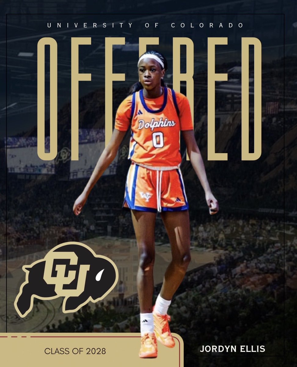 JordynEllis0's tweet photo. I’m blessed to have received a scholarship offer from the University of Colorado. Thanks again  @CoachJRPayne @CoachJo__ and @CUBuffsWBB for this opportunity! https://t.co/WXP0K7fHSv