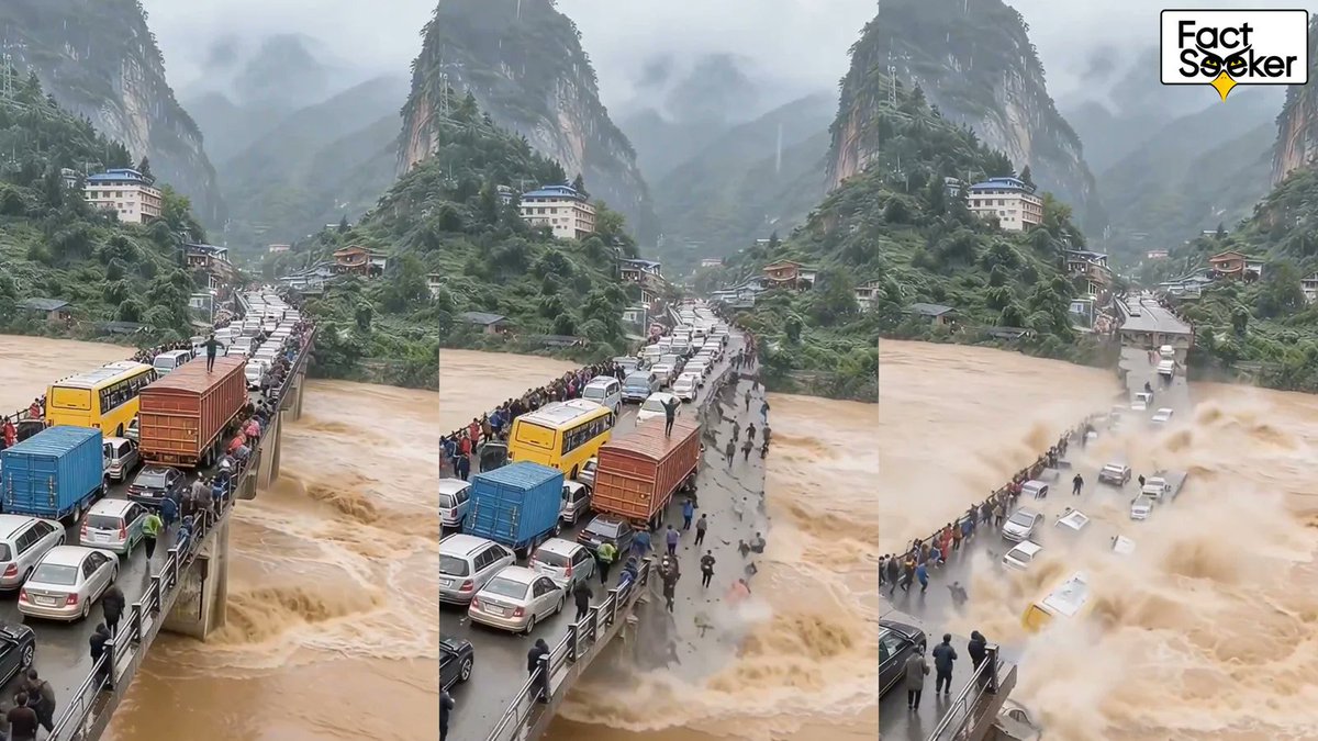 Is the viral video of the bridge collapse AI-generated, despite Grok AI claiming it shows a real incident in China?
Link - factseeker.lk/blog/news/vira…

#AI #information #factcheck #factseeker #slpi