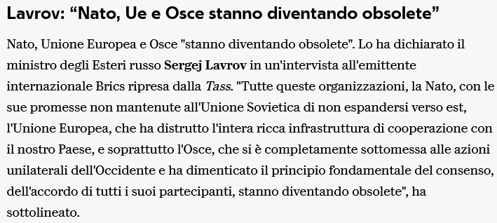 Detto dal Ministro degli Esteri di un Paese in cui milioni di cittadini cacano ancora in una buca scavata nei campi...

#RussiaIsCollapsing