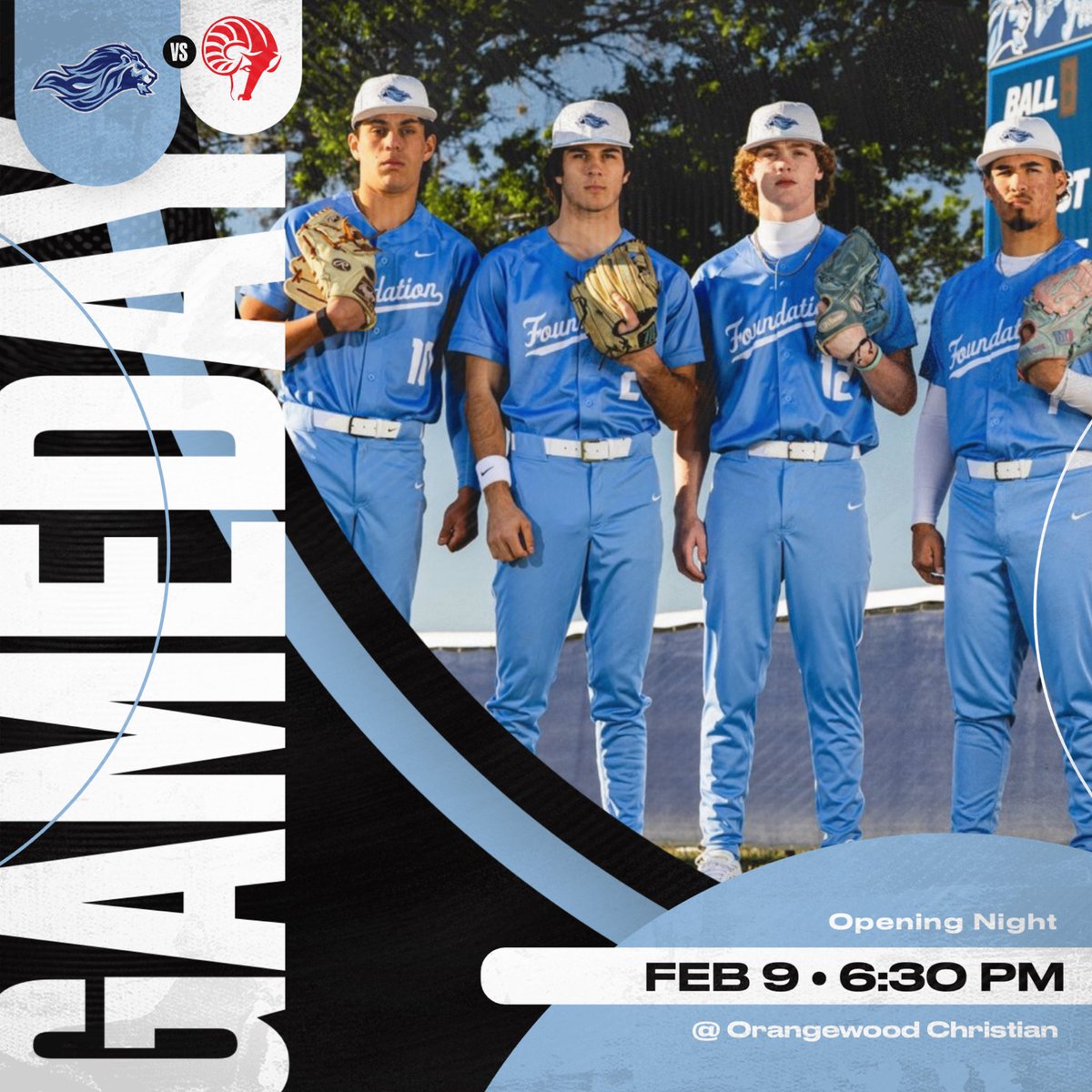 Foundation_BSB's tweet photo. Game Day! Lions travel to Orangewood Christian for Opening Night. First pitch set for 6:30 PM #RollLions🦁 https://t.co/PP4Iuw1bHD