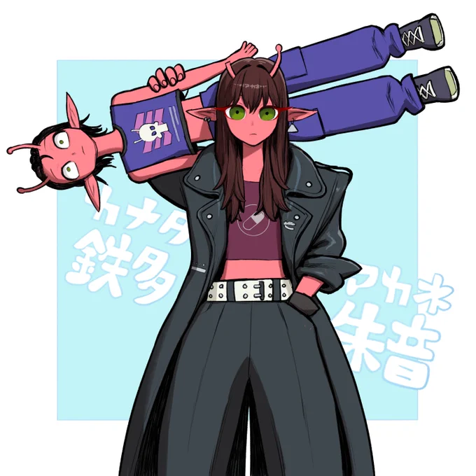 Fan art of Akane and Kanata. I love every single character in Milky Subway: The Galactic Limited Express. I just couldn't resist drawing these two. #ミルキーサブウェイ #MilkySubway