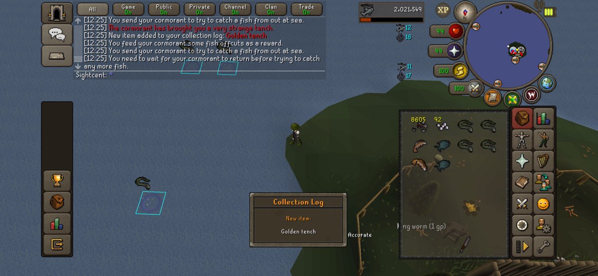 Sightcent's tweet photo. No fucking way I just got a Golden Tench for a 1/20000 chance. #osrs #oldschoolrunescape https://t.co/tXD9ufFLrF