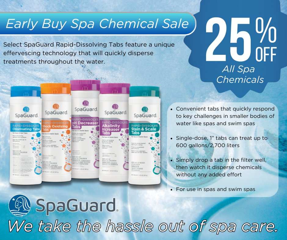 LeisurePoolJax's tweet image. Embrace the Chill: Warm Up Your Spa with Our Winter Spa Chemical Sale! 💙
#SpaGuard #BioGuard