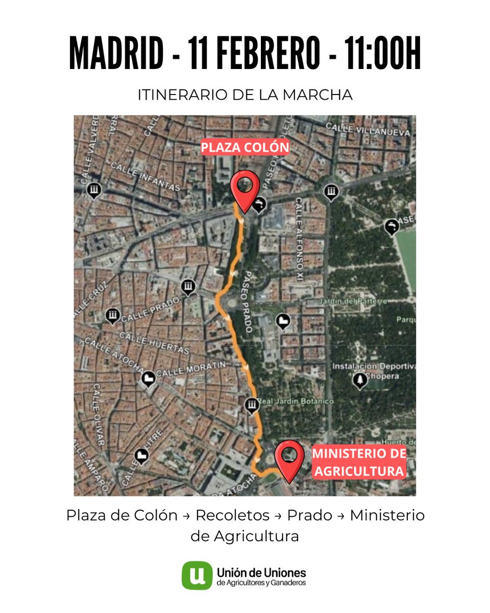 UniondeUniones's tweet photo. 🚜Unión de Uniones y UNASPI calientan motores rumbo a Madrid para visibilizar la situación del sector agrario frente a las políticas actuales y los recortes.

📍 De Colón al Ministerio de Agricultura
📅 11 de febrero

🚜 #11FTractoresALaCalle

Toda la info https://t.co/6VnSyccz9V https://t.co/e6km2I3EOu