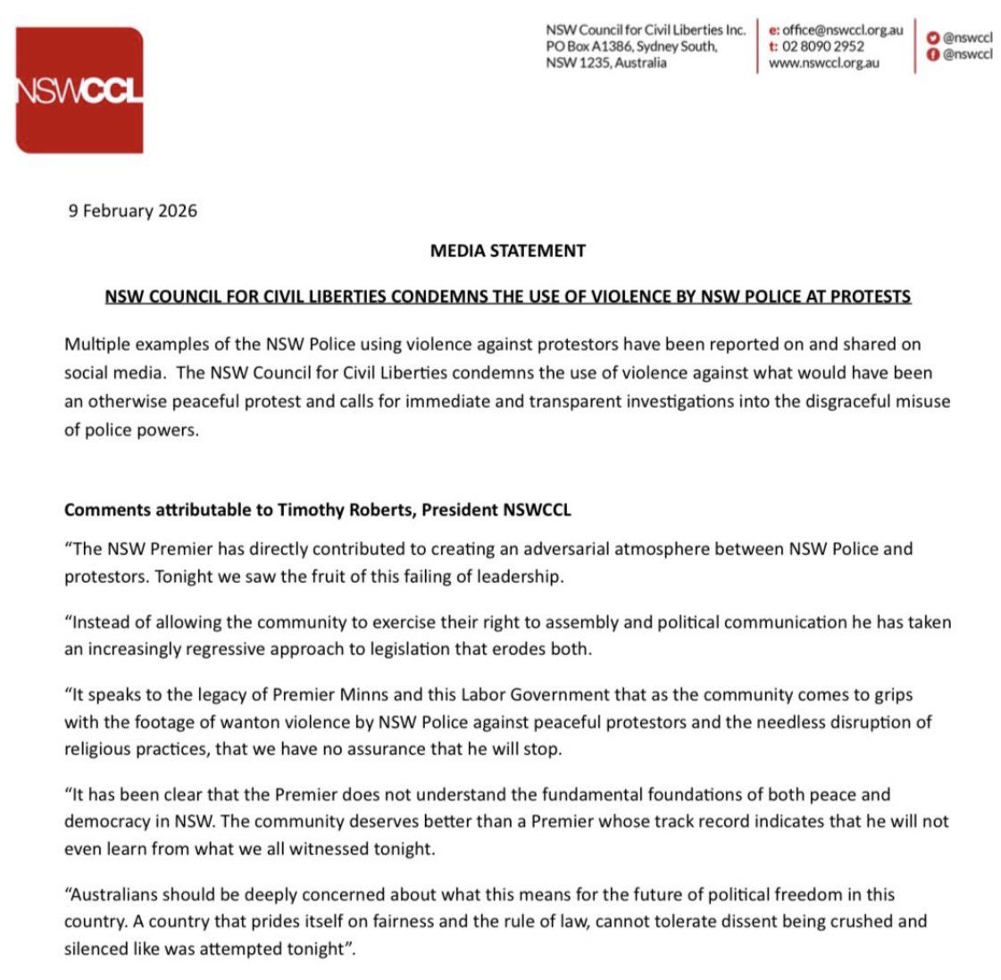 Labor Friends of Palestine NSW tweet media