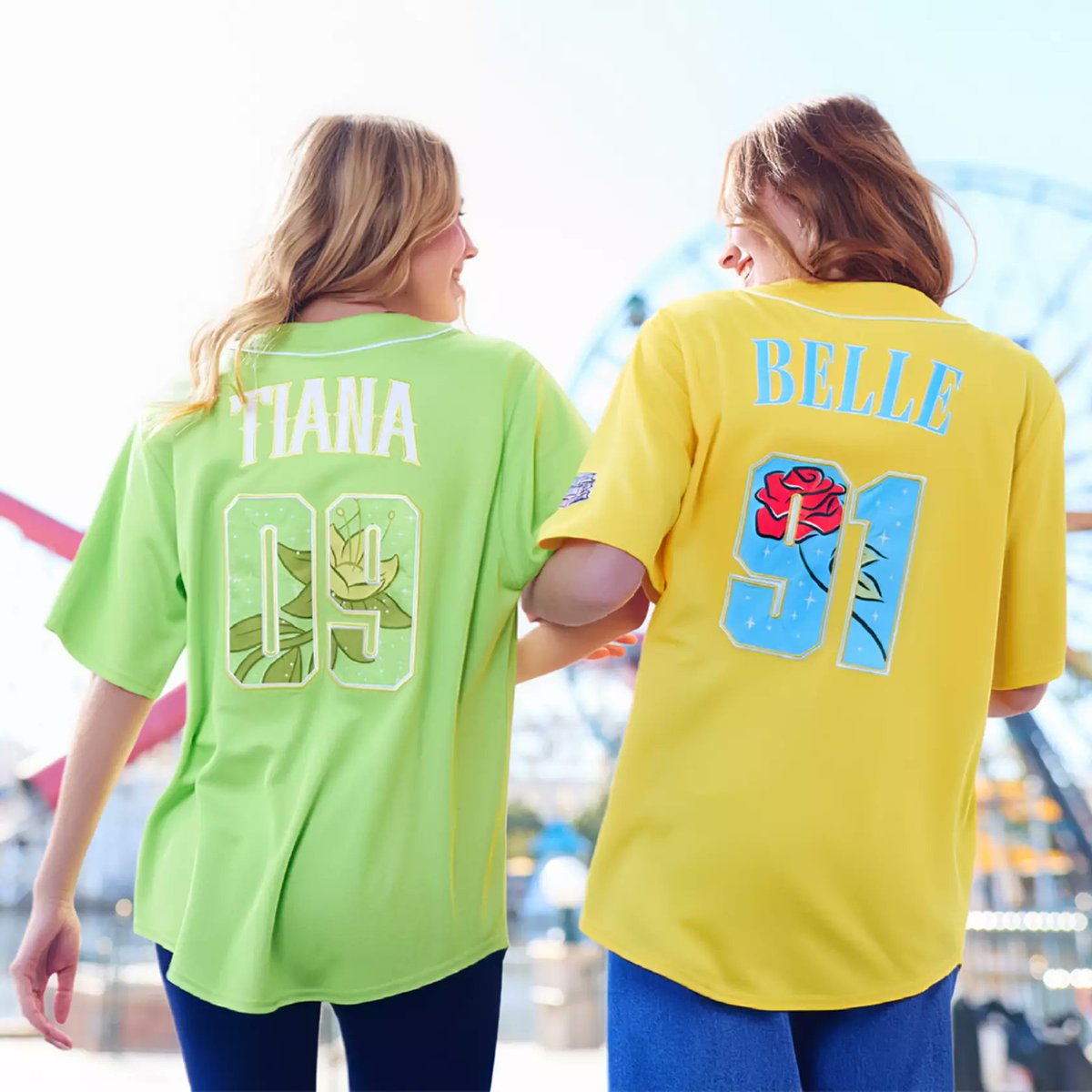 【日本未発売】ディズニーランドベースボールシャツジャスミン プリンセスが“球団ユニ”に👑⚾ ・ラプンツェル ・ティアナ