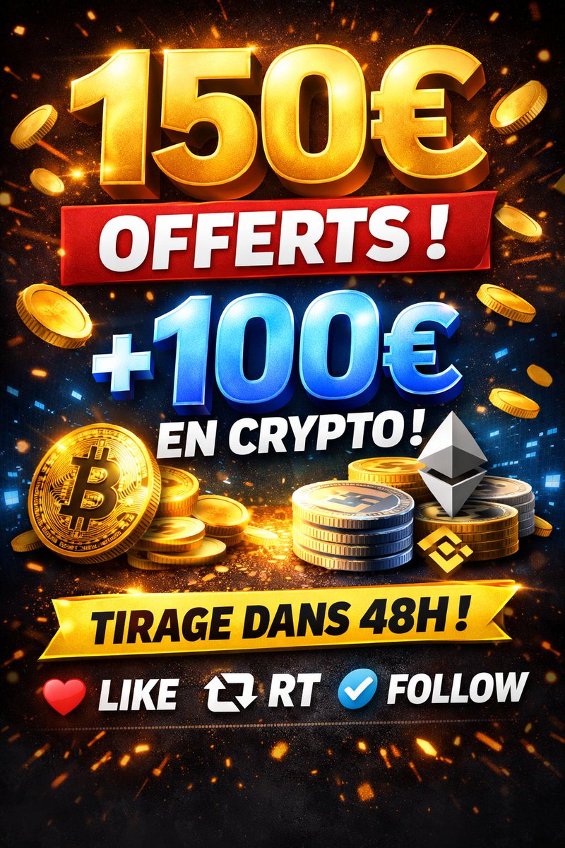 kriminelx's tweet image. 🚨 150€ GRATUITS SUR MON SITE : krimibonus.fr 🚨

👉 LIKE ❤️ + RT 🔁 + FOLLOW
💸 100€ EN CRYPTO À GAGNER

⏳ TIRAGE AU SORT DANS 48H
Ne réfléchis pas. Participe. 🚀
#Giveaway #Crypto #Bitcoin #ArgentGratuit