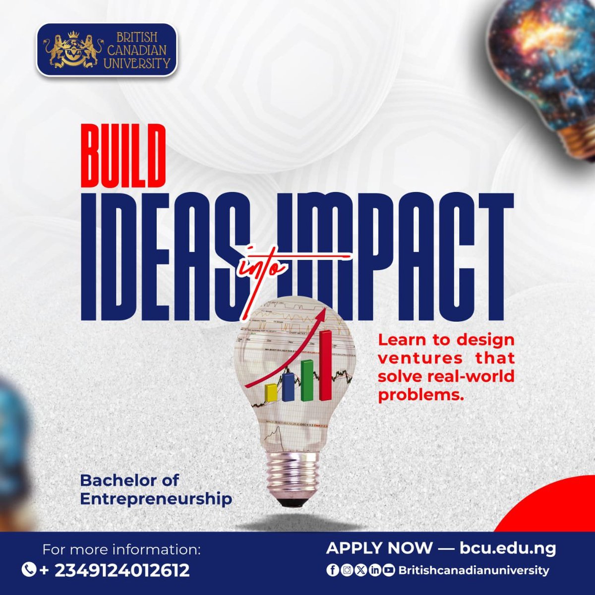 bcu_ng's tweet photo. Entrepreneurship goes beyond starting a business. It’s about creative thinking and value creation. 
At British Canadian University, gain practical skills to build ventures and create opportunities for your future. 
Apply now: https://t.co/ut3cRvykOX

  #university #Apply https://t.co/jqKmD7kJWs