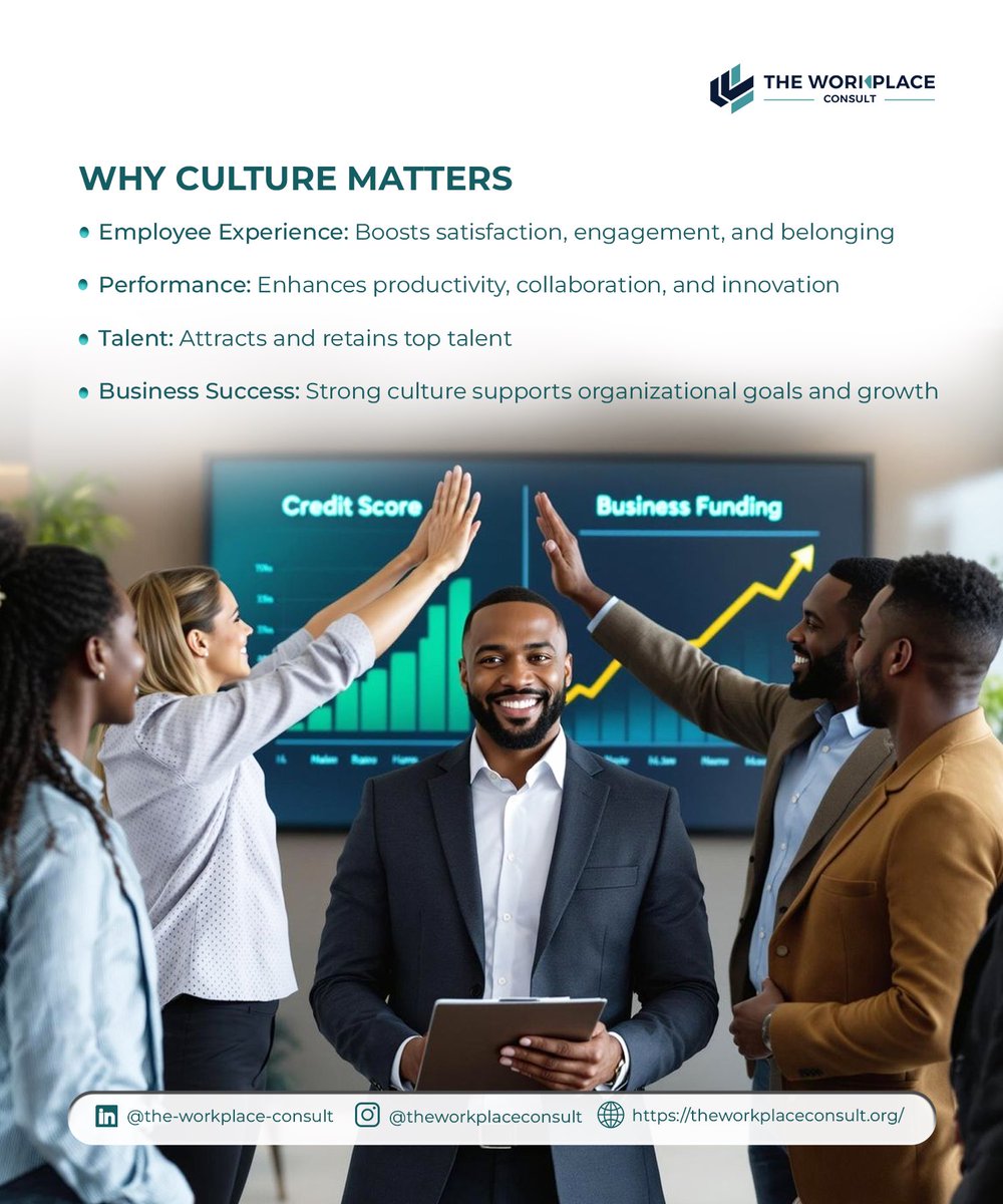 Theworkpla77230's tweet photo. Strong workplaces don’t happen by chance. They are built intentionally.

Through structure, clarity, and people-focused leadership, organizations create cultures where people and performance thrive.

#TheWorkplaceConsult #WorkplaceCulture #HRLeadership https://t.co/nTP6YAF6WN