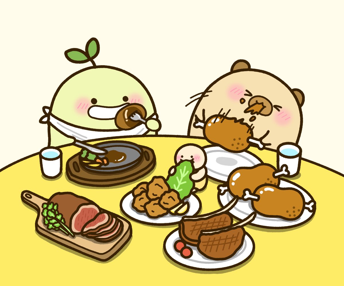 おにくの日
#イラスト #ゆるいイラスト #肉の日