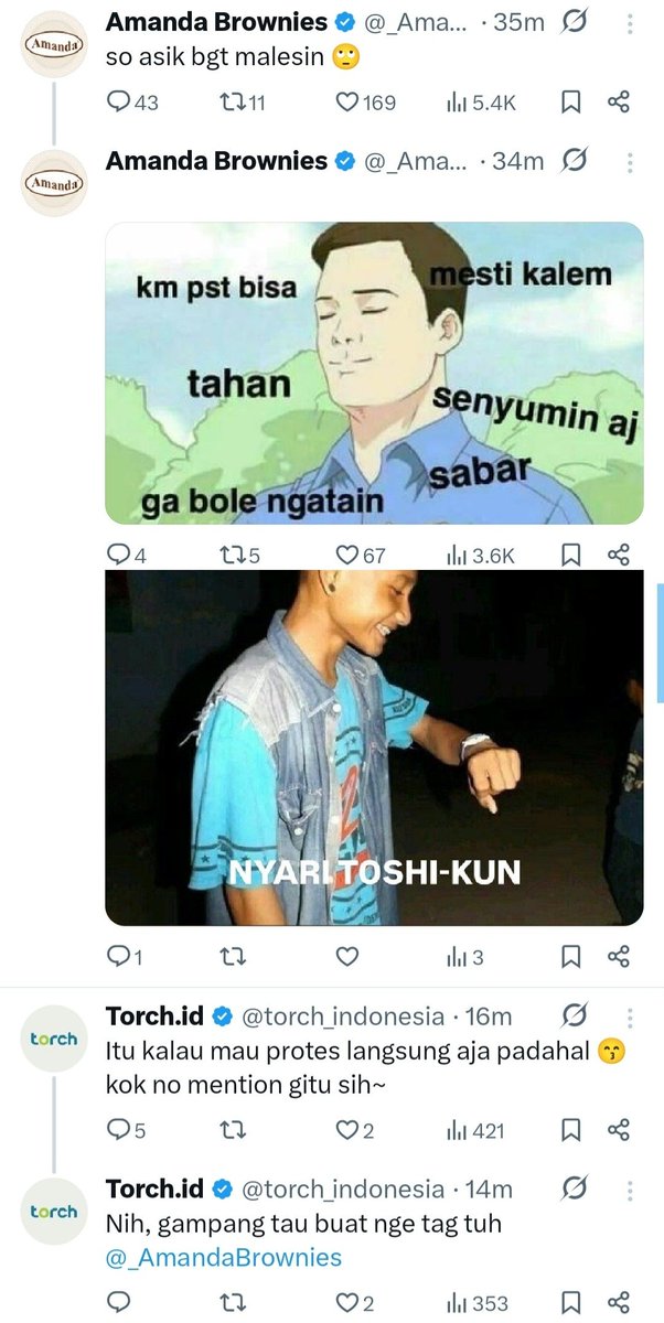 Memanas lagi pemirsa 🔥

Tori tiba-tiba nyamperin Toshi ke Jepang. Mulai adu mulut sama Manda. Saling sindir baik mention maupun no mention.  

Apa yang dilakuin si tv itu sekarang? 🤔