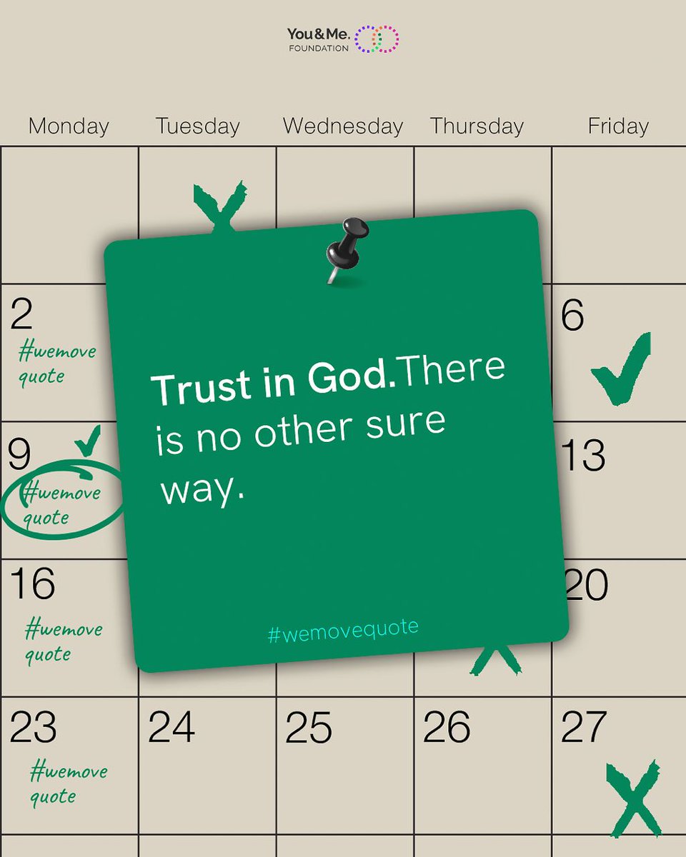 YouandMeFdn's tweet photo. You have tried it your way, Trust God this  time around.
#YouAndMeFoundation
#WeMove https://t.co/fTcHd9hwXD