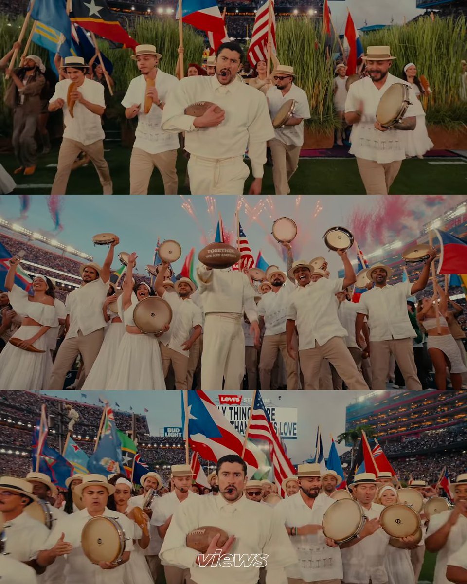 viewsfrance's tweet photo. La performance de Bad Bunny à la mi-temps du Super Bowl 📸

Crédit : Apple Music https://t.co/jExZyJkHpx