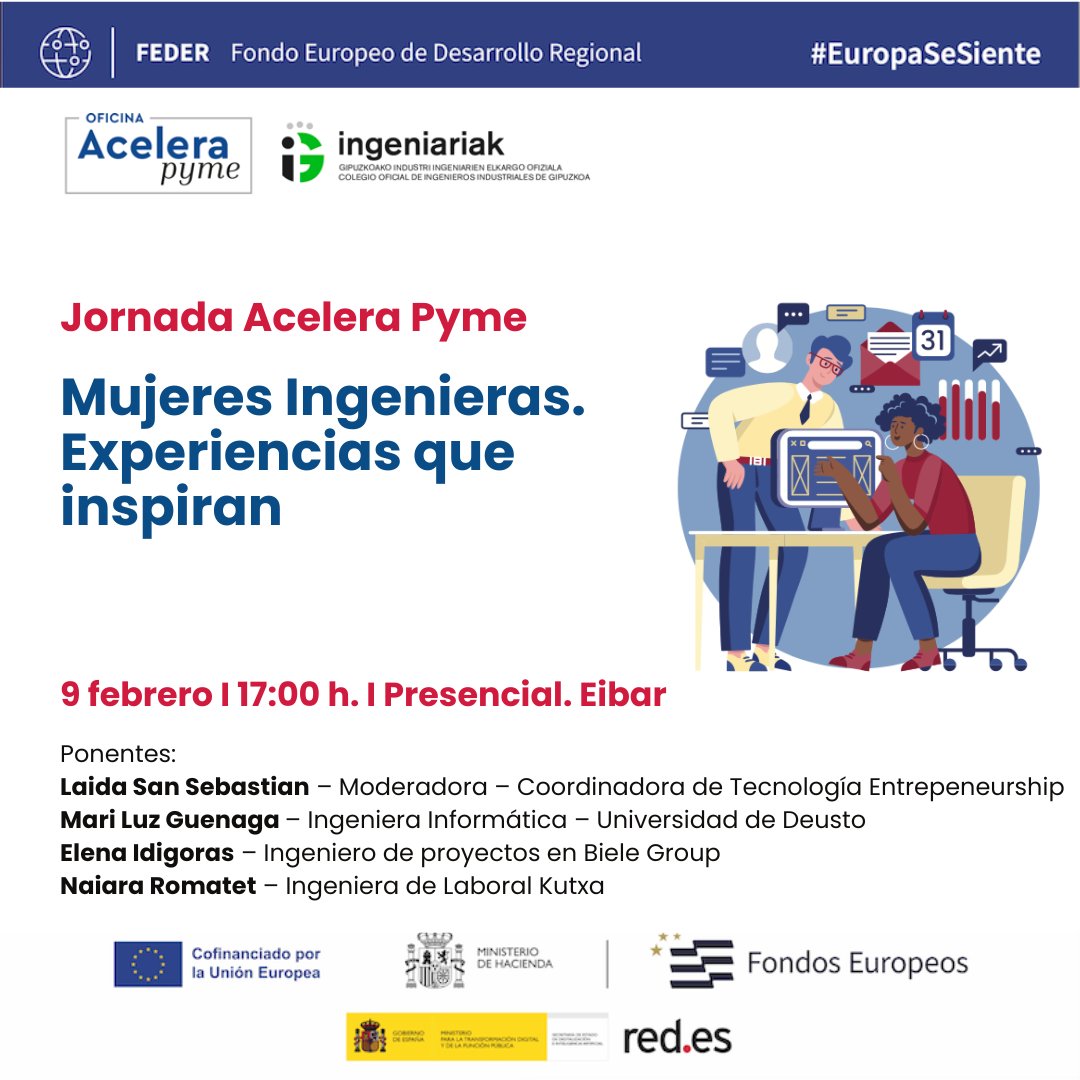 Hoy, en el Día Internacional de la Mujer y la Niña en la #Ciencia, celebramos el talento y el impacto de las #mujeres en la #ingeniería y la #tecnología 👩‍🔬con la jornada “Mujeres Ingenieras. Experiencias que inspiran” bit.ly/4ksJWF1

<a href="/redpuntoes/">Red.es</a> #Acelerapyme