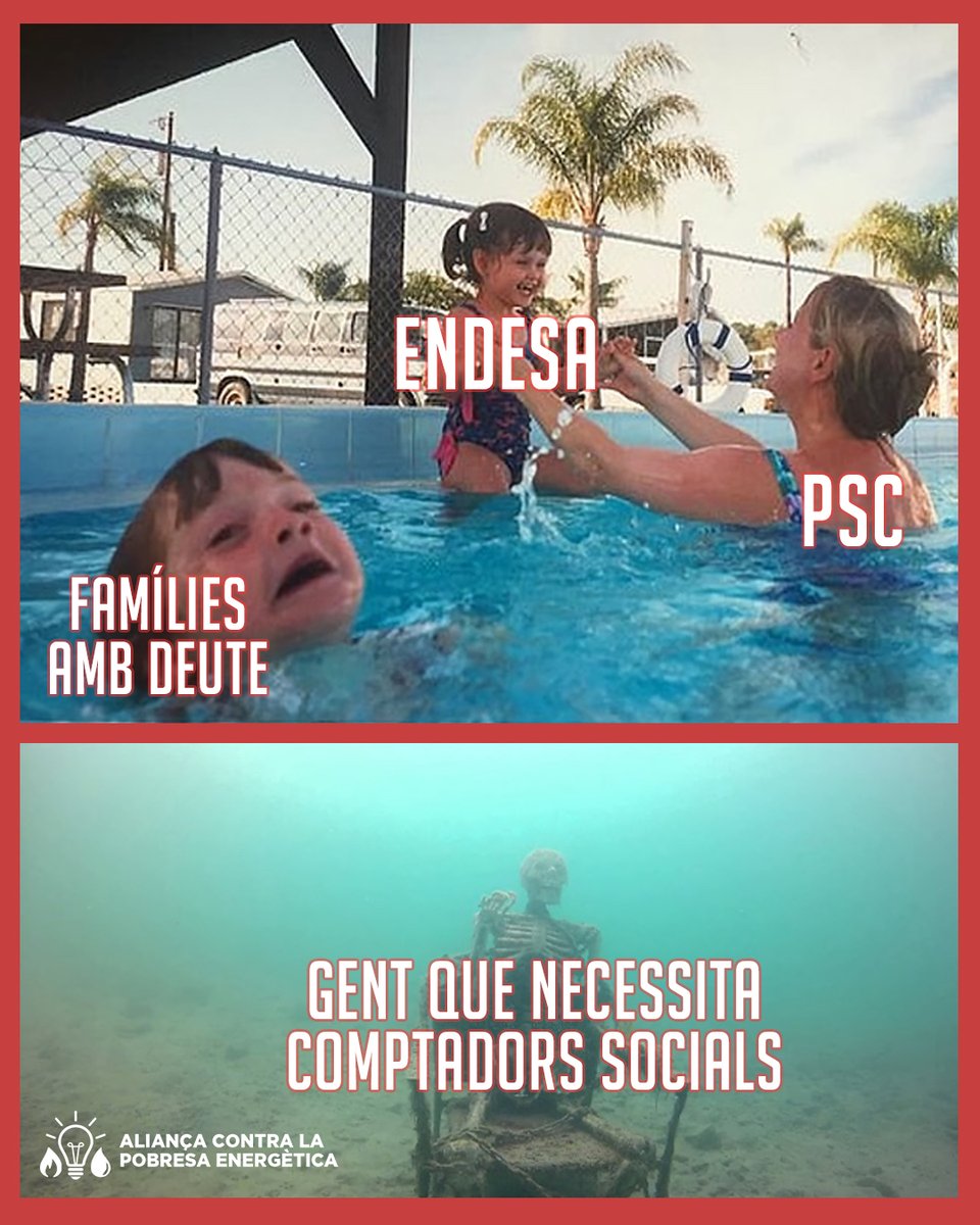 🚨 El PSC ha deixat caure el conveni que tenia la Generalitat amb Endesa: un acord que permetia la condonació del deute de +30.000 llars en situació de vulnerabilitat.

📲 Participa a la nostra campanya per plantar cara a Endesa: goteo.cc/comptadorssoci…

#ComptadorsSocialsJA!