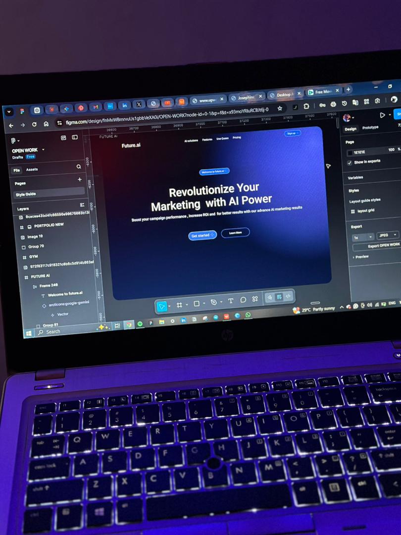 IntellectUIUX's tweet photo. 💡 Designing the future of marketing (literally)

This WIP explores how design can communicate complex AI solutions in simple, engaging ways. The goal: Make visitors understand the value proposition in 3 seconds or less.
Progress over perfection! 🎯 https://t.co/rpjNq3THkz