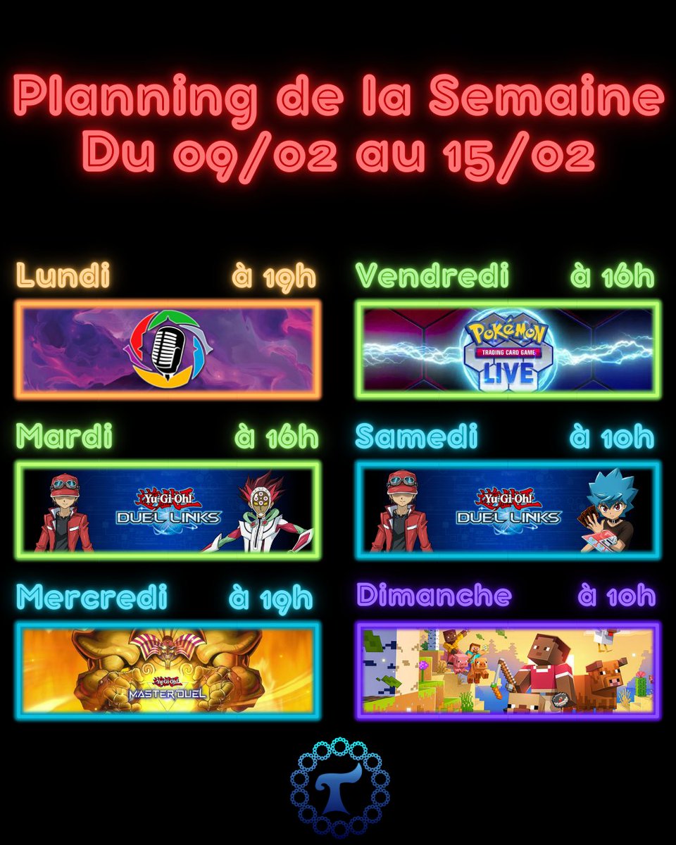 Treaf12's tweet photo. 📅 Planning des lives – semaine du 9 février 🎮

Nouvelle semaine de streams au programme 🔥
👉 On se retrouve en live sur Twitch
💬 Quel rendez-vous tu ne veux pas rater ?
#TwitchFR #PlanningStream #Live https://t.co/0otag8lAga